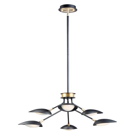 Maxim Scan Led 6-Light Pendant 21696BKSBR